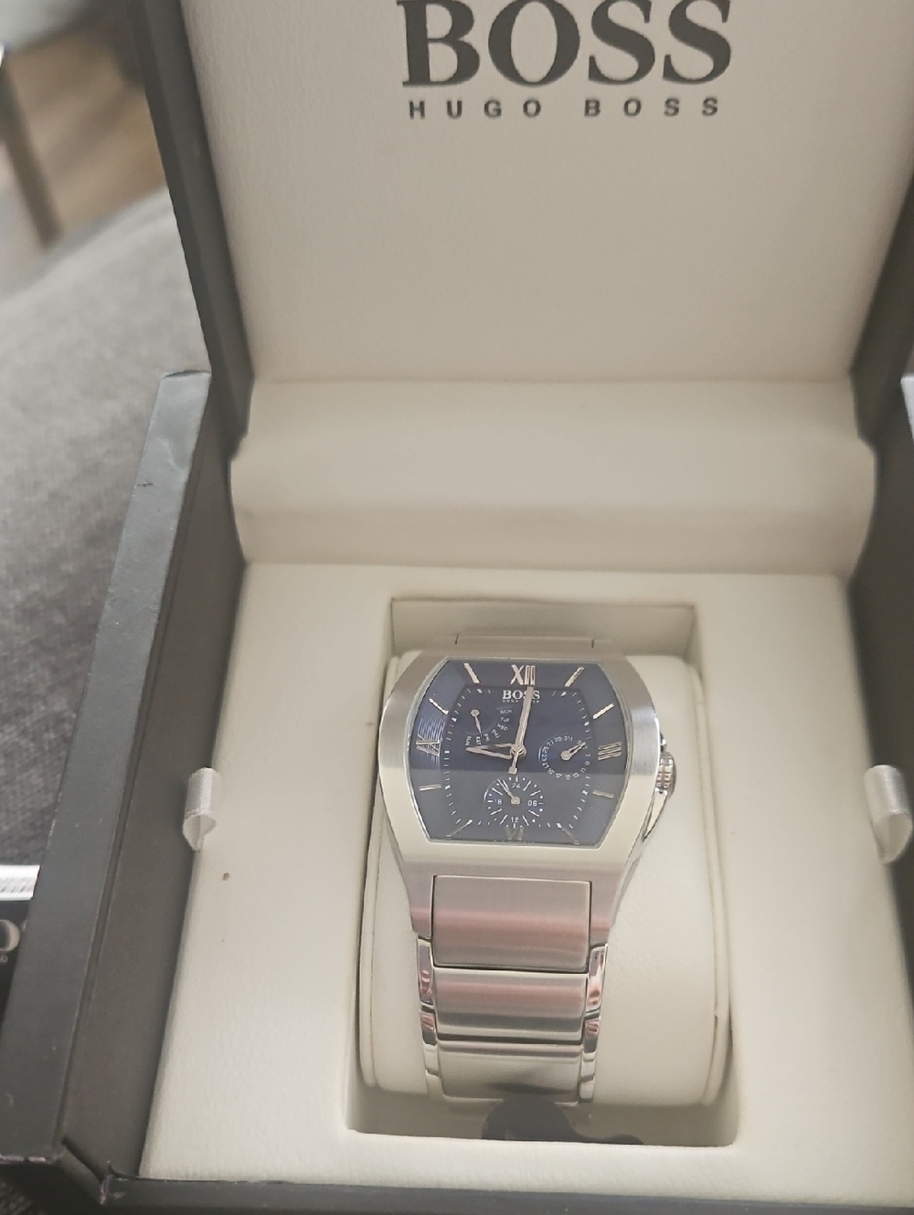 Hugo Boss Men’s Stainless Steel Watch with Blue Dial